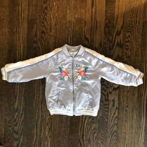 GAP KIDS SJP Girls Satin Bomber Jacket with Embroidery 4 Years 100 cm